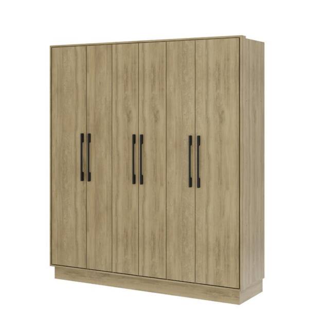 ROPERO DE 6 PUERTAS 3 ESTANTES Y 3 PERCHEROS